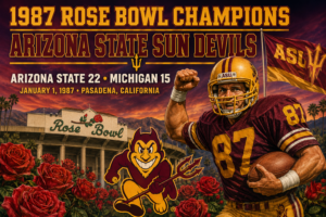 1987 Rose Bowl Champions Arizona State Sun Devils Wall Art