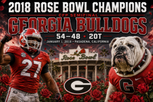 2018 Rose Bowl Champions Georgia Bulldogs Wall Art