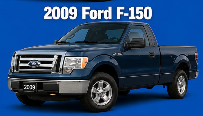 2009 Ford F-150 Blue Pickup Truck Graphic