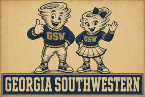 Georgia Southwestern GSW Tornado Mascot Vintage Wall Art