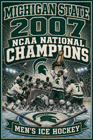 Michigan State 2007 Men's Ice Hockey Champions Poster