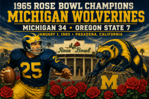 1965 Rose Bowl Champions Michigan Wolverines Wall Art