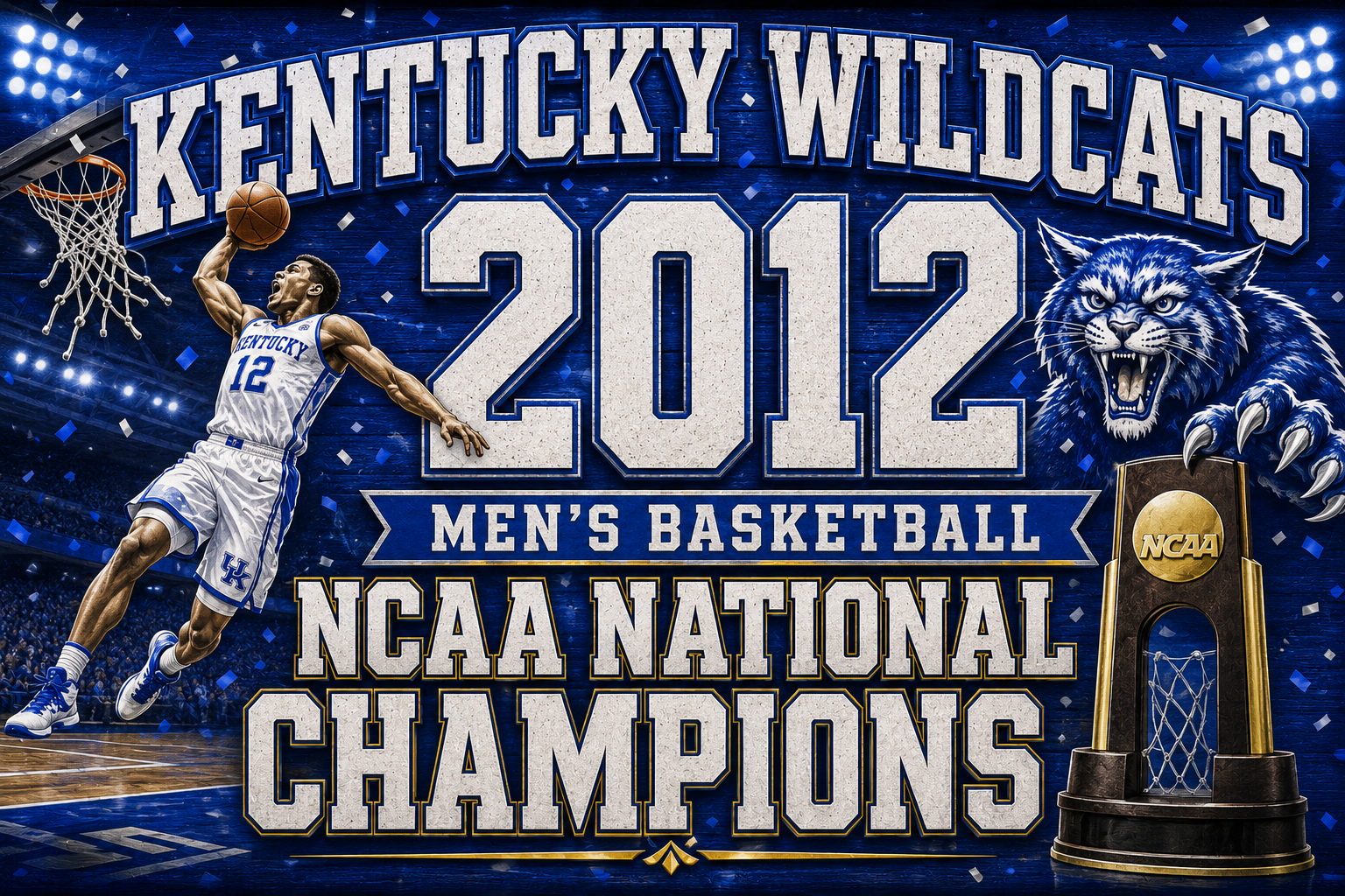 Kentucky Wildcats 2012 Basketball Champions Wall Art