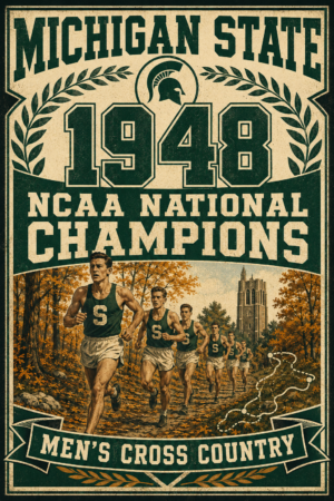 Michigan State 1948 Men's Cross Country Champions Wall Art