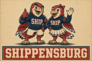Shippensburg Eagle Mascots Vintage-Style Wall Art