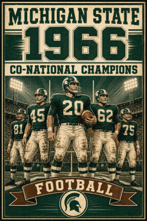 Michigan State 1966 Co-National Champions Football Wall Art