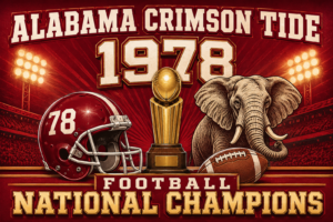 Alabama Crimson Tide 1978 Football Champions Wall Art
