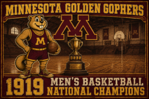 Minnesota Golden Gophers 1919 Basketball Champions Wall Art