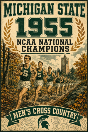 Michigan State 1955 Men's Cross Country Champions Wall Art