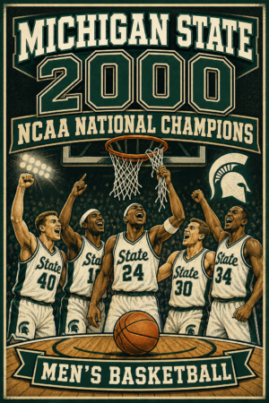 Michigan State 2000 Men's Basketball Championship Poster