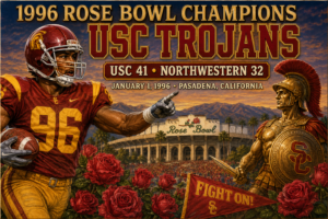 1996 Rose Bowl Champions USC Trojans Vintage-Style Wall Art