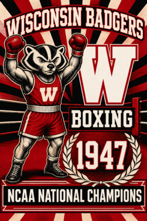Wisconsin Badgers Boxing 1947 NCAA Champions Wall Art