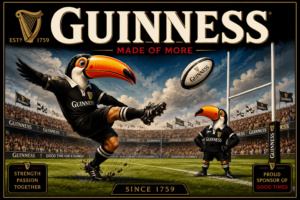 Guinness Toucan Rugby Stadium Wall Art
