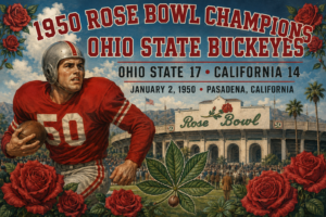 1950 Rose Bowl Champions Ohio State Buckeyes Football Poster