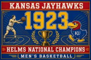 Kansas Jayhawks 1923 Men's Basketball Championship Wall Art