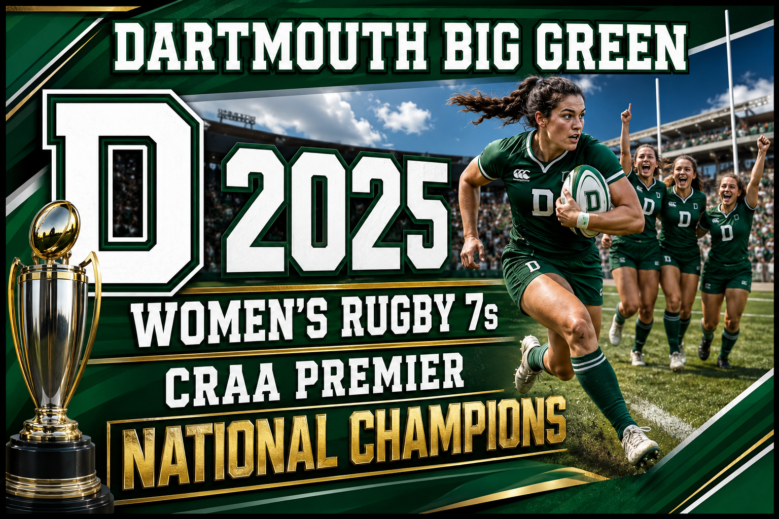Dartmouth Big Green 2025 Women’s Rugby 7s Poster