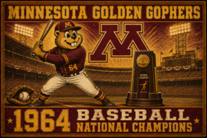 Minnesota Golden Gophers 1964 Baseball Champions Wall Art
