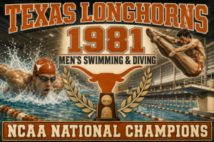 Texas Longhorns 1981 Men's Swimming & Diving Wall Art