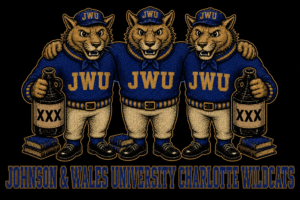 Johnson & Wales Charlotte Wildcats Three-Wildcat Graphic