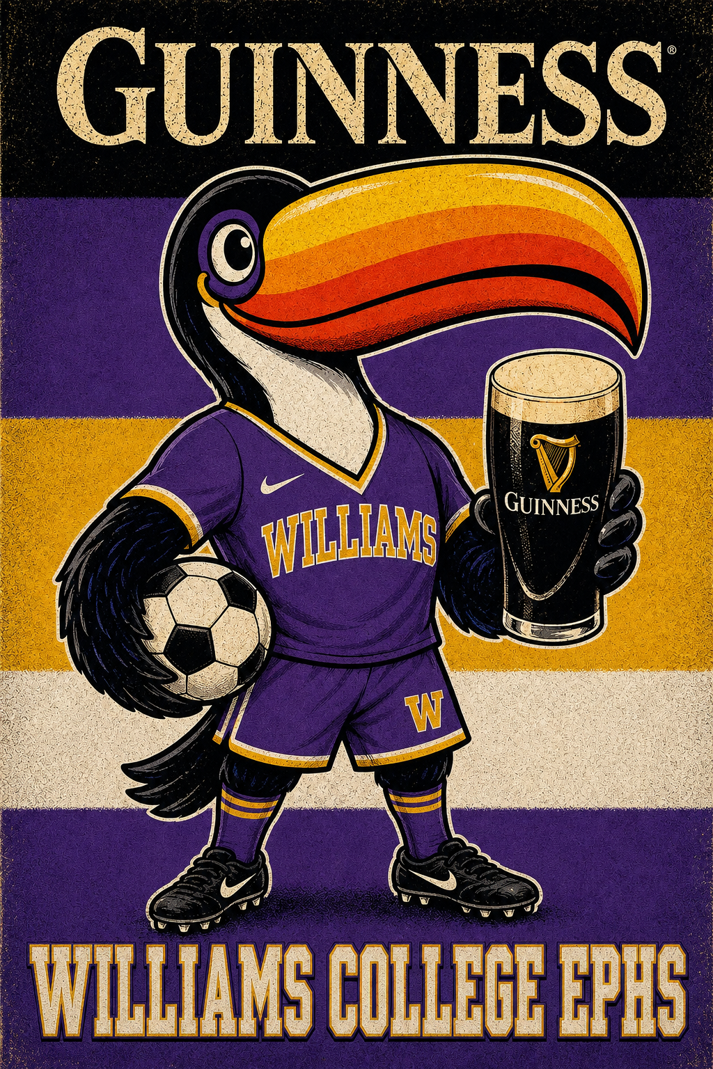 Guinness Williams College Ephs Toucan Soccer Wall Art