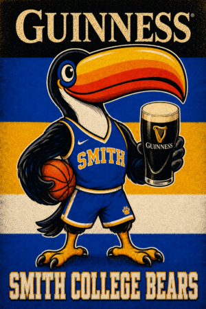 Smith College Bears Toucan Guinness-Style Wall Art Design
