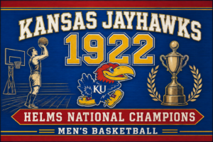 Kansas Jayhawks 1922 Men's Basketball Championship Wall Art