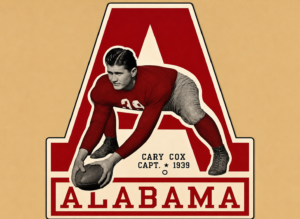 Cary Cox Capt. 1939 Alabama Football Wall Art