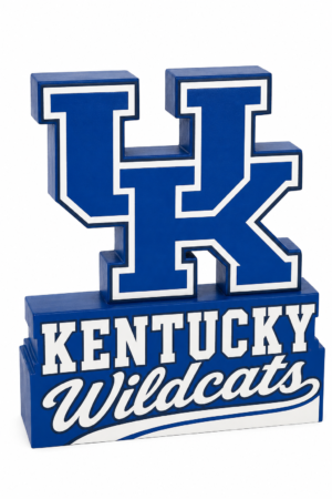 Blue and White Kentucky Wildcats 3D Display Sign