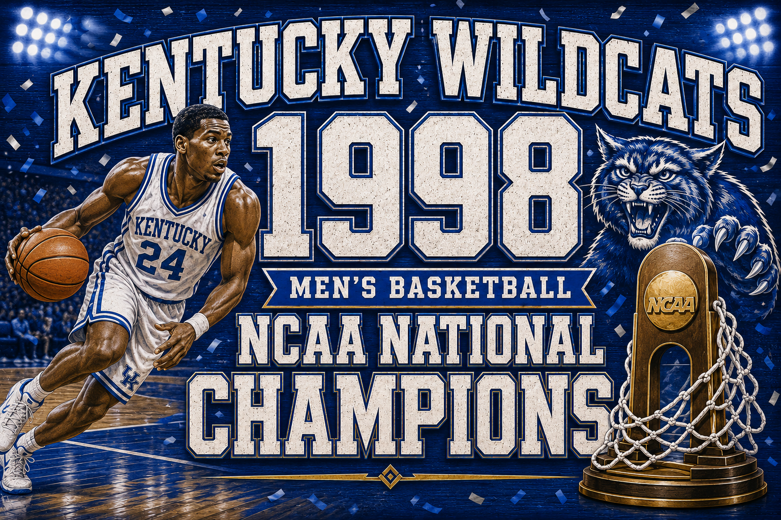 Kentucky Wildcats 1998 NCAA Basketball Champions Wall Art
