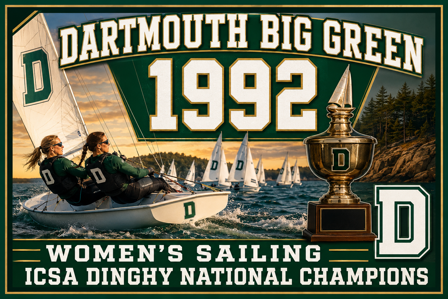 Dartmouth Big Green 1992 Women’s Sailing Championship Print
