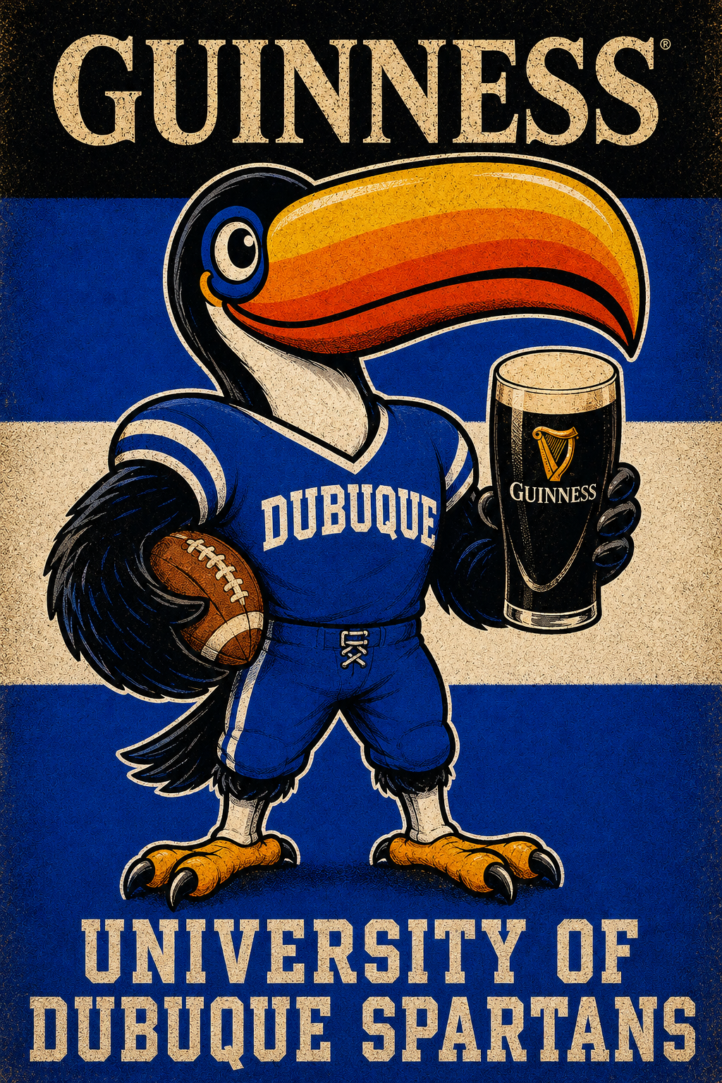 Guinness Toucan University of Dubuque Spartans Wall Art