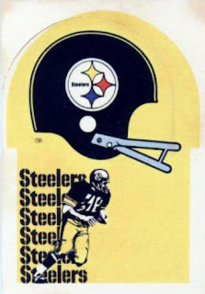 Black Football Helmet and Player Graphic Print