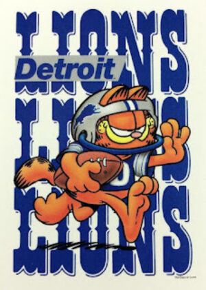 Detroit Tigers-Themed Cartoon Cat Graphic Print