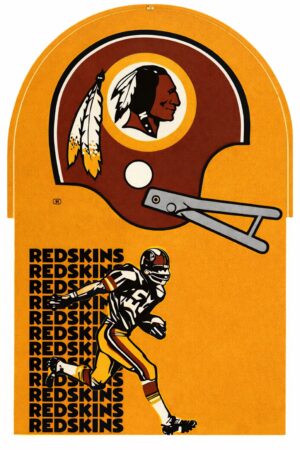 Redskins Football Player and Helmet Graphic Wall Art