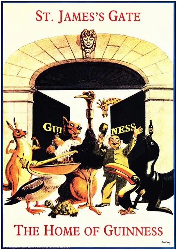 St. James’s Gate The Home of Guinness Illustrated Poster