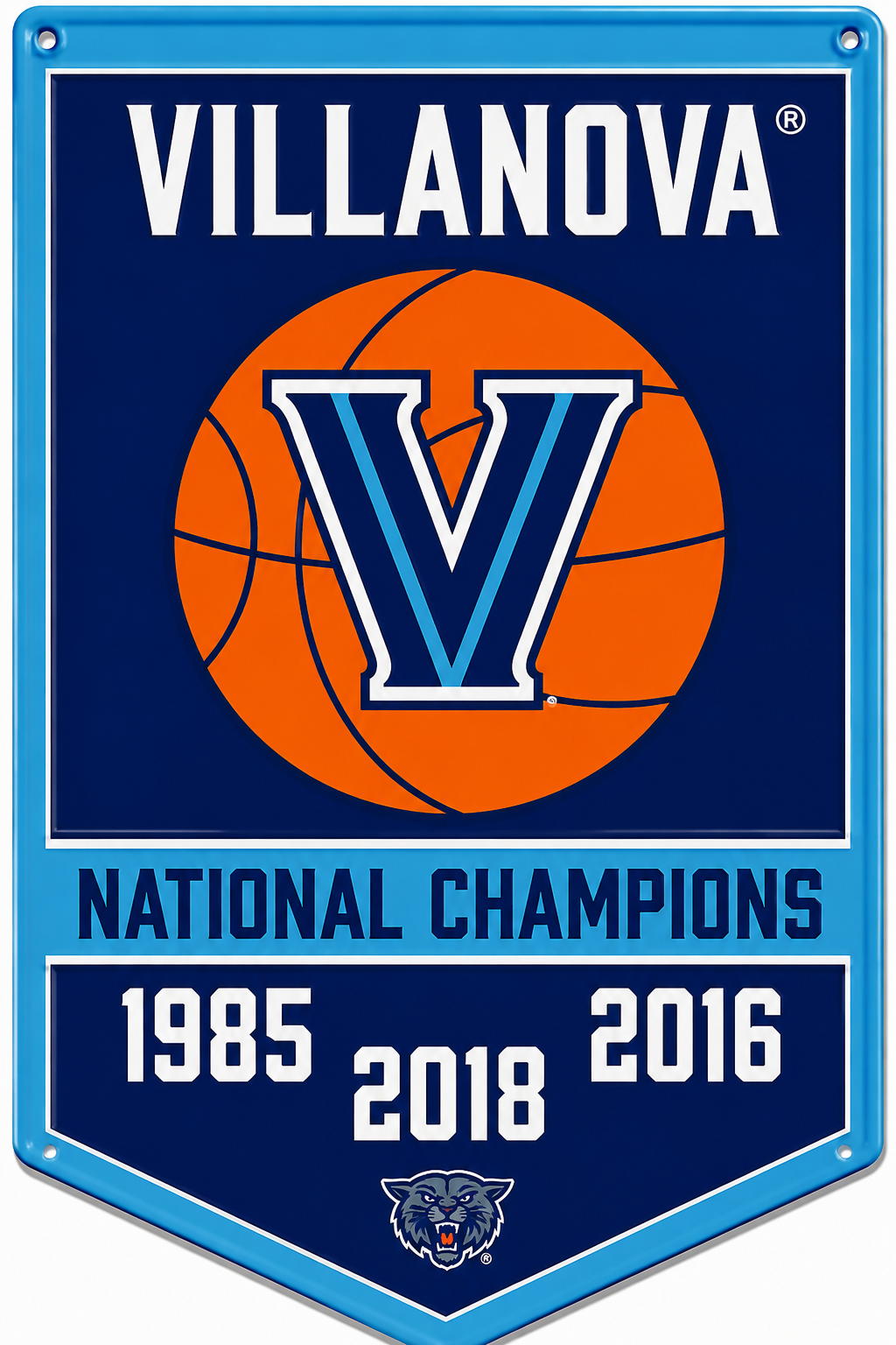 Villanova National Champions Basketball Wall Sign