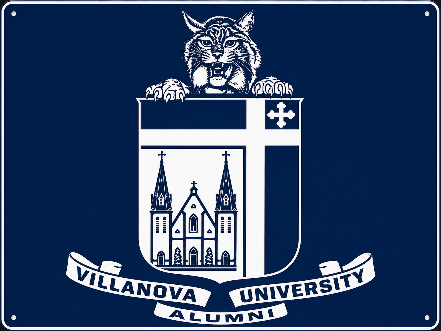 Villanova University Alumni Bobcat Crest Wall Sign