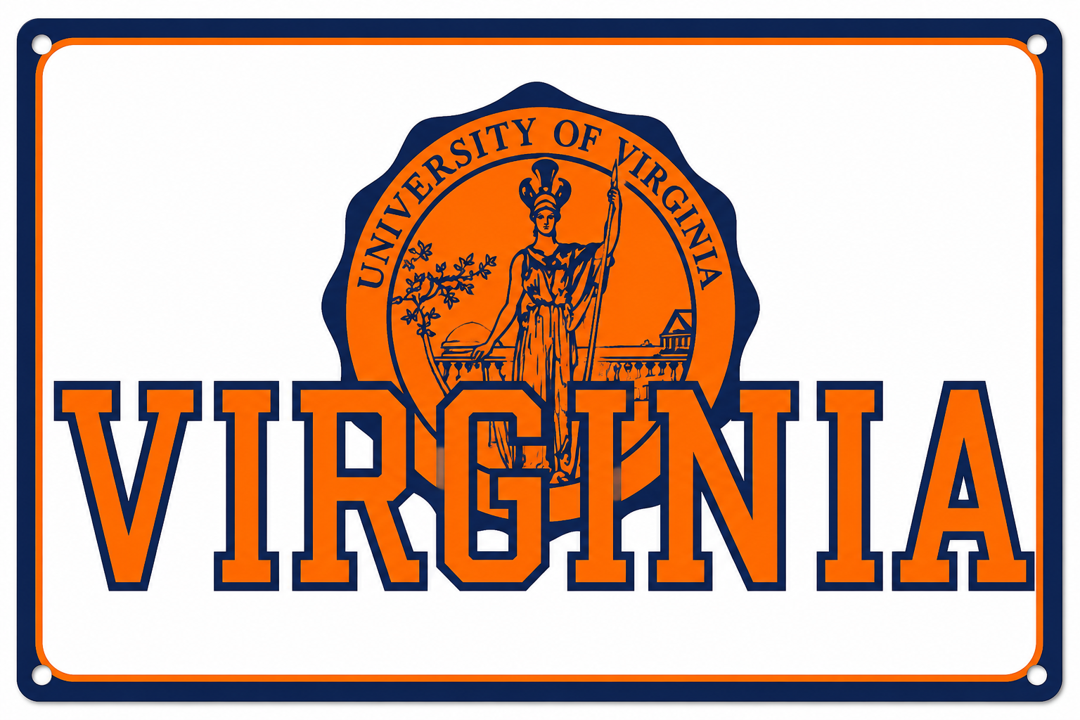 Virginia University Seal and VIRGINIA Wall Sign
