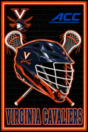 Virginia Cavaliers Lacrosse Goalie Helmet Wall Art