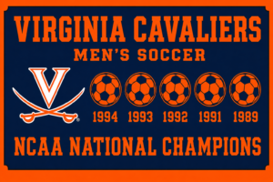 Virginia Cavaliers Men's Soccer Championship Wall Sign