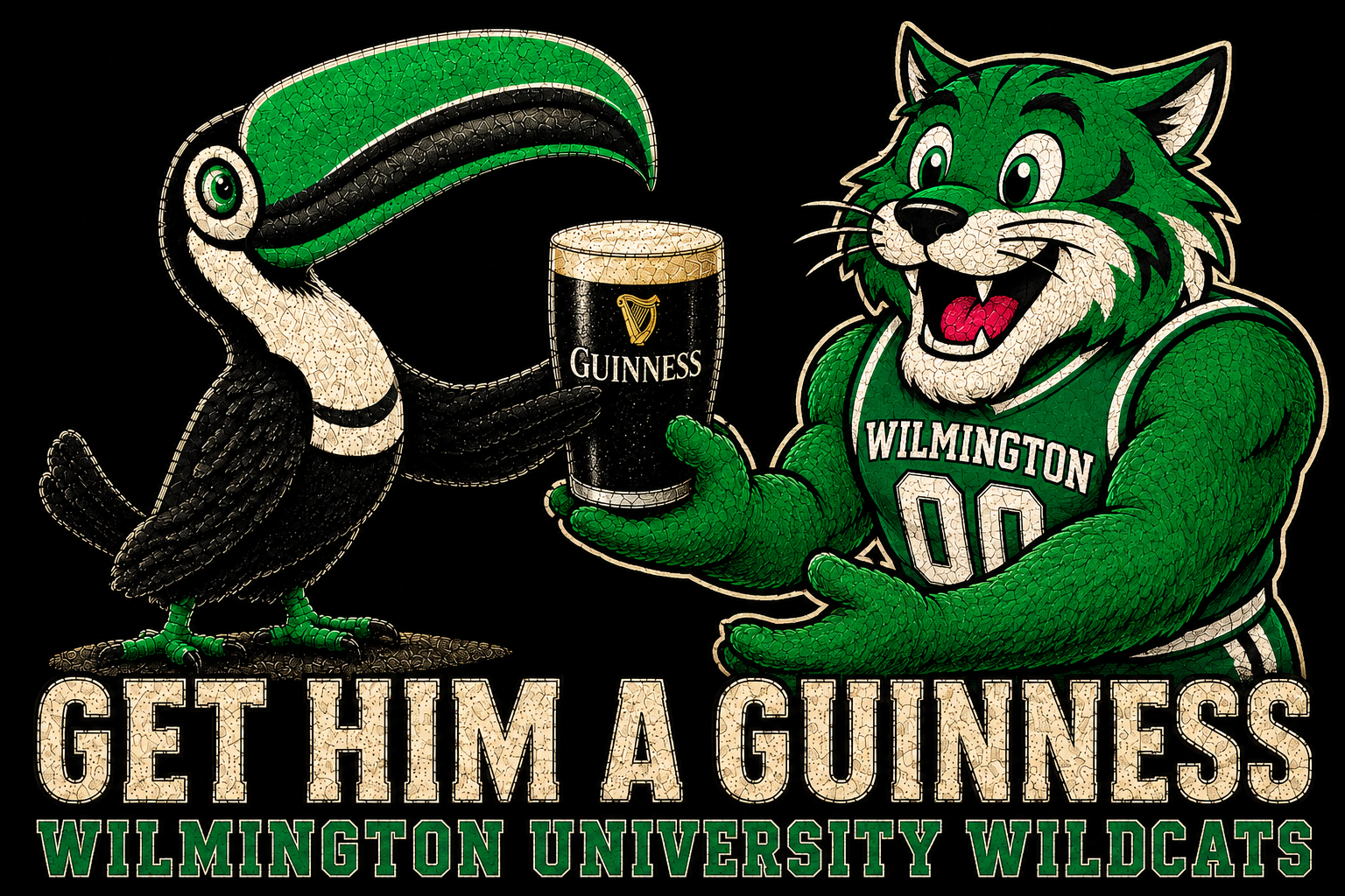 Wilmington Wildcats Get Him a Guinness Mascot Graphic