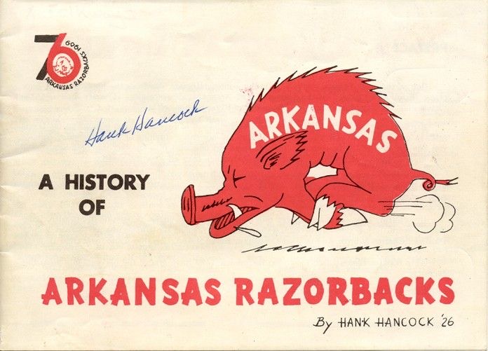 A History of Arkansas Razorbacks Illustrated Booklet Cover