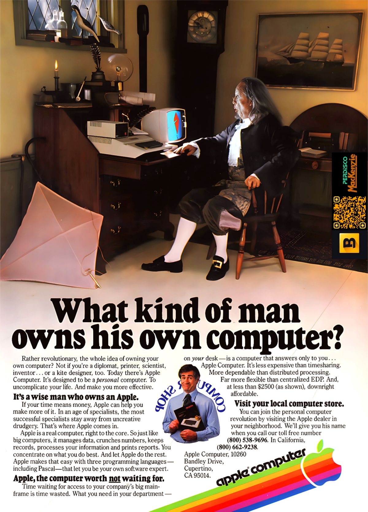 Retro Apple Computer Personal Computer Advertisement Poster