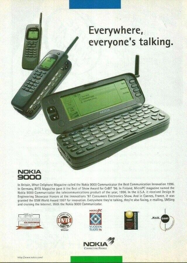 Nokia 9000 Communicator Phone Advertisement Print