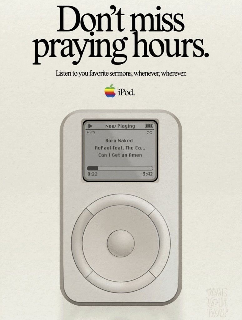 Don’t Miss Praying Hours iPod-Inspired Religious Poster