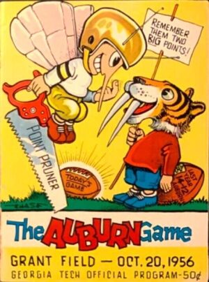 The Auburn Game 1956 Football Program Cover Illustration