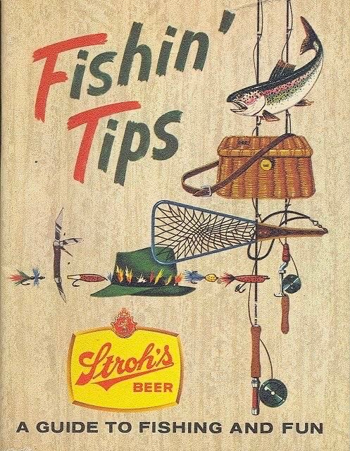 Fishing Tips Vintage-Style Fishing and Beer Graphic