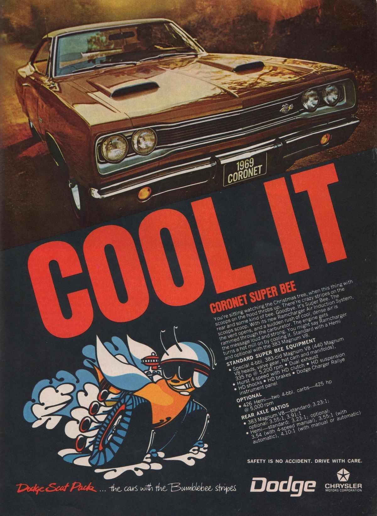 1969 Coronet Super Bee Cool It Automotive Wall Art
