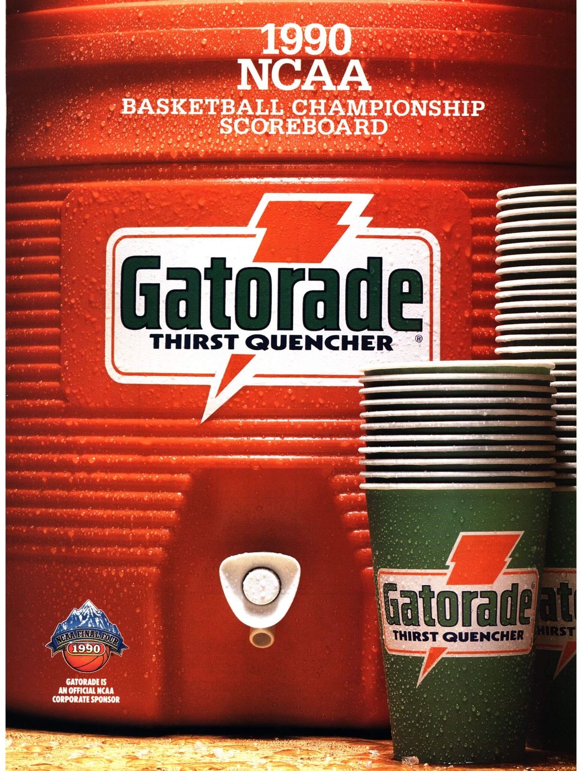 1990 NCAA Basketball Championship Gatorade Cooler Poster