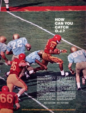 Vintage Football Action Sports Magazine Advertisement Print